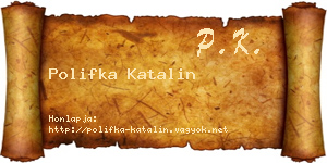 Polifka Katalin névjegykártya